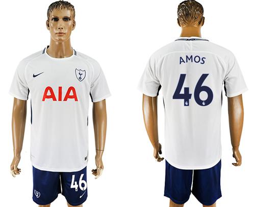 Tottenham Hotspur #46 Amos White/Blue Soccer Club Jersey - Click Image to Close